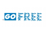 Первая часть лого - GO - написана наклонным рубленым шрифтом. 