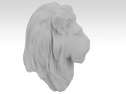 Сделана модель в Cinema4d - спроектирована голова льва и наложена на манекен - ...