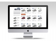 Стильный и строгий дизайн-макет будущего сайта для аренды автомобилей различног...