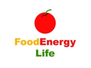2 знака с названием "FoodEnergyLiife" символизируют яблоко... Эмблема "LifeFood...
