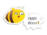 Суть идеи: "Крейзи" пчелка, но не сбежавшая из сумасшедшего дома, а веселая, ги...