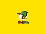 HOT - красным и под огоньком...)) Годзилла + пицца стилизованы под Z. Персонаж...