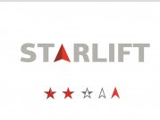 метаморфоз звезды в стрелку логотипа. стабильный шрифт и надежные цвета