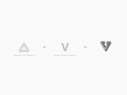 Предлагаю использовать букву V в виде невозможной 3D фигуры - треугольника Пенр...