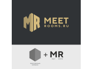 Комбинация первых букв M и R от слов Meet Rooms в форме угловой переговорной ко...