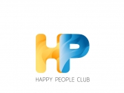 Логотип состоит из букв HP (happy people) в позитивных, жизнеутверждающих цвета...
