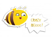 Суть идеи: "Крейзи" пчелка, но не сбежавшая из сумасшедшего дома, а веселая, ги...