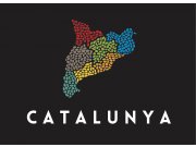Логотип иллюстрирует карту Каталонии поделенную на территориальные округа в сти...