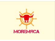 Идея логотипа дополняет название компании - "МОРЕМЯСА". Элементы "бык" и "штурв...