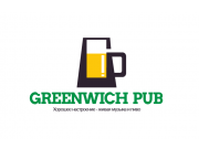 Бокал состоит из двух букв - "G, P - Greenwich Pub"