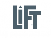 Логотип для Lift - ассоциации с домом, рабочим местом ( точка над "I" в виде кр...