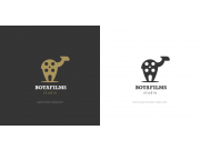 В концепции логотипа совмещены 2 образа верблюд (Бота - верблюжонок) и киноплён...