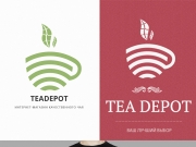 Чашка, чайные плантации, чайный лист (все в одном).