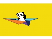 Бумажный самолетик и пилот- маленькая веселая панда. С полным набором всего- но...