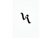 Написанная от руки лигатура букв V и R